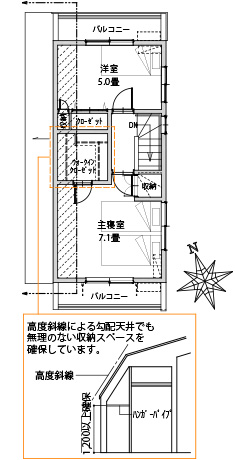 デッドスペースを生かした使い勝手の良い収納