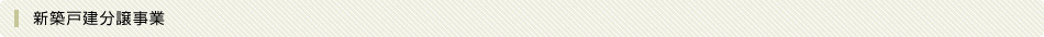 新築戸建分譲事業